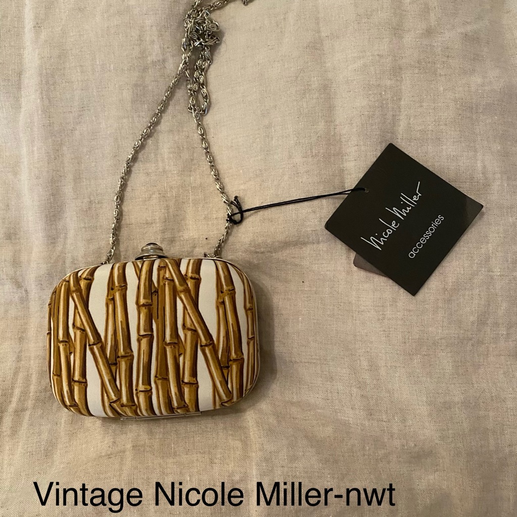 Vintage Nicole Miller Tiny Shoulder Bag. Bamboo